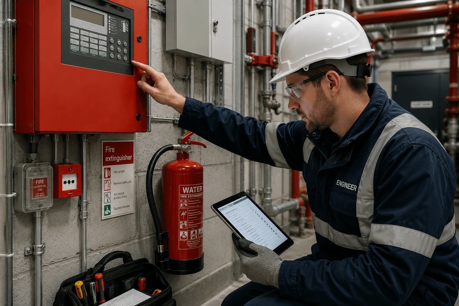 Helix engineer working on site